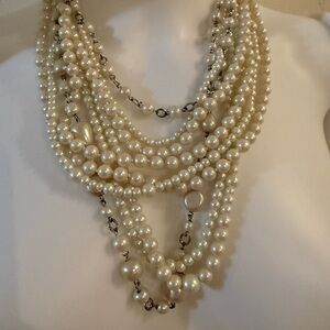 Vintage Pearl Multi-Strand Necklace